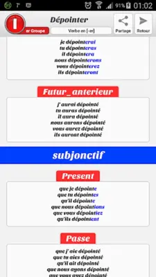 Conjugaison Sans NET android App screenshot 0